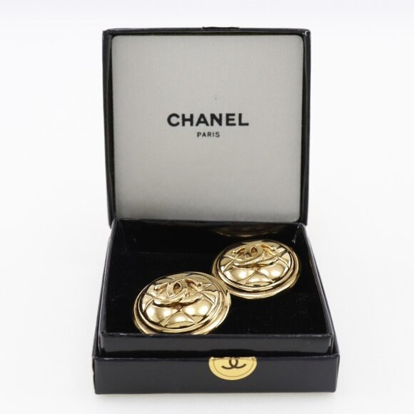 CHANEL Vintage Gold Earrings